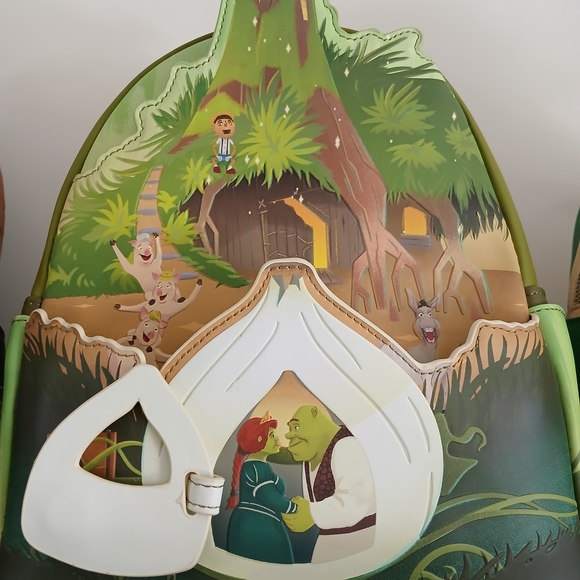 Loungefly Handbags - Loungefly Shrek/Fiona Backpack And Wallet Bundle